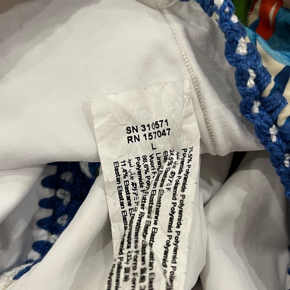 Farm Rio Bahia Mixed Scarves One-Piece Swimsuit Size L - Picture 8 of 9